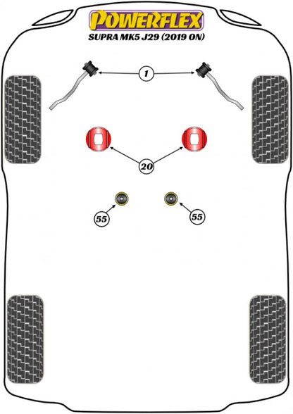 Powerflex Engine Mount Insert - Toyota GR Supra