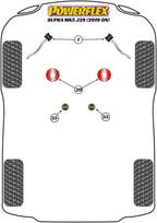 Bras de suspension avant Powerflex réglable sur douille de châssis – BMW Z4 G29 et Toyota GR Supra 