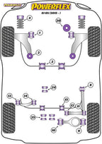Bujes delanteros Powerflex para barra de acoplamiento trasera y chasis - Audi TT 8J 