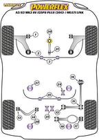 Buje híbrido de soporte inferior del motor delantero Powerflex (grande) - Volkswagen Golf Mk7 Inc GTI y R 