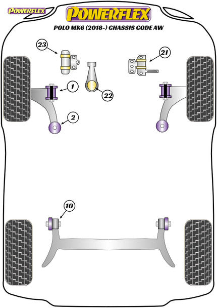 Powerflex Upper Engine Mount Insert - Volkswagen Polo Mk6