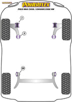Buje trasero de horquilla delantera Powerflex - Volkswagen Polo Mk6 