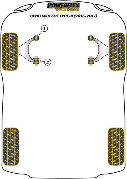 Powerflex Front Wishbone Rear Bush - Honda Civic Type R FK2