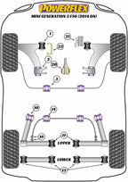 Kit d'inserts de support moteur supérieur Powerflex - MINI Cooper S F56 