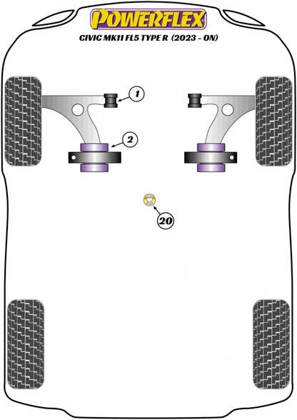 Powerflex Lower Torque Mount Insert - Honda Civic Type R FL5