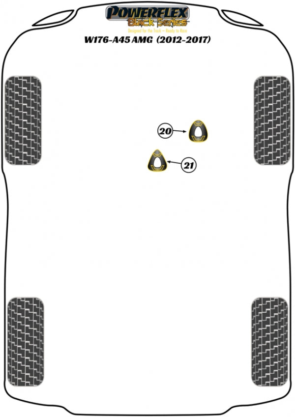 Powerflex Lower Engine Mount Insert - Mercedes A45 W176 and CLA45 C117